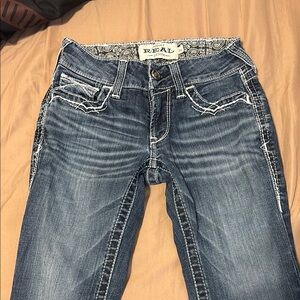 Ariat Blue Boot Cut Jeans with Natural Fading